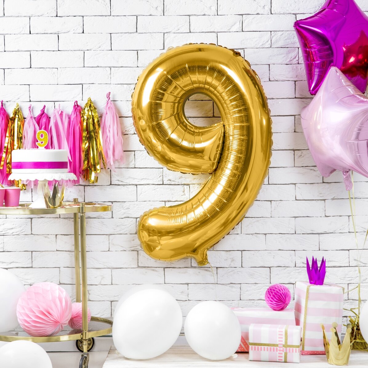 Balony – złote cyfry 86 cm