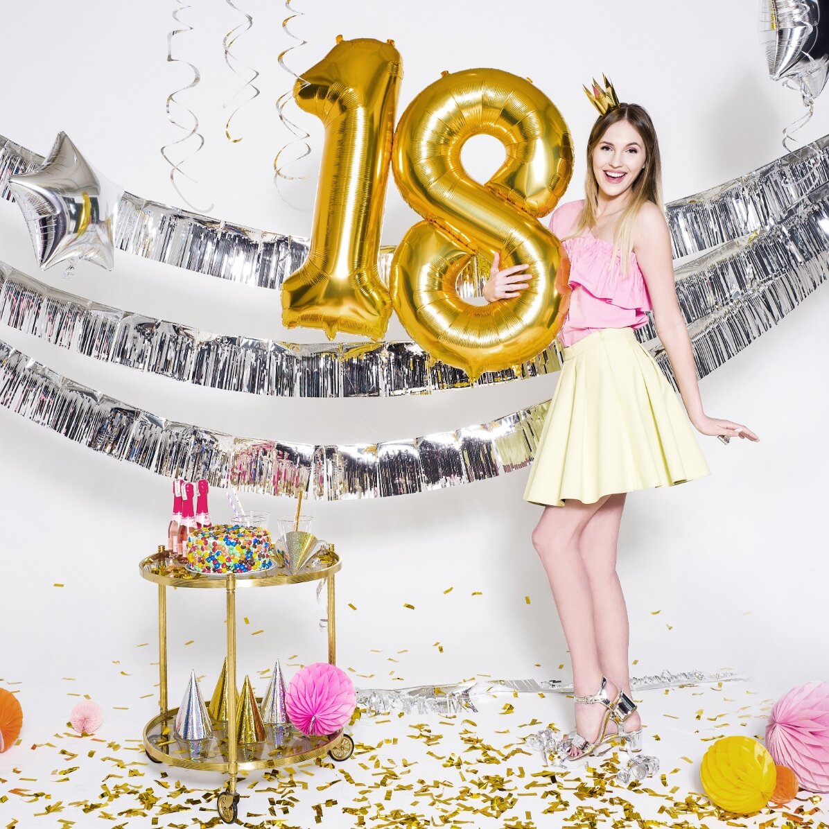 Balony – złote cyfry 86 cm