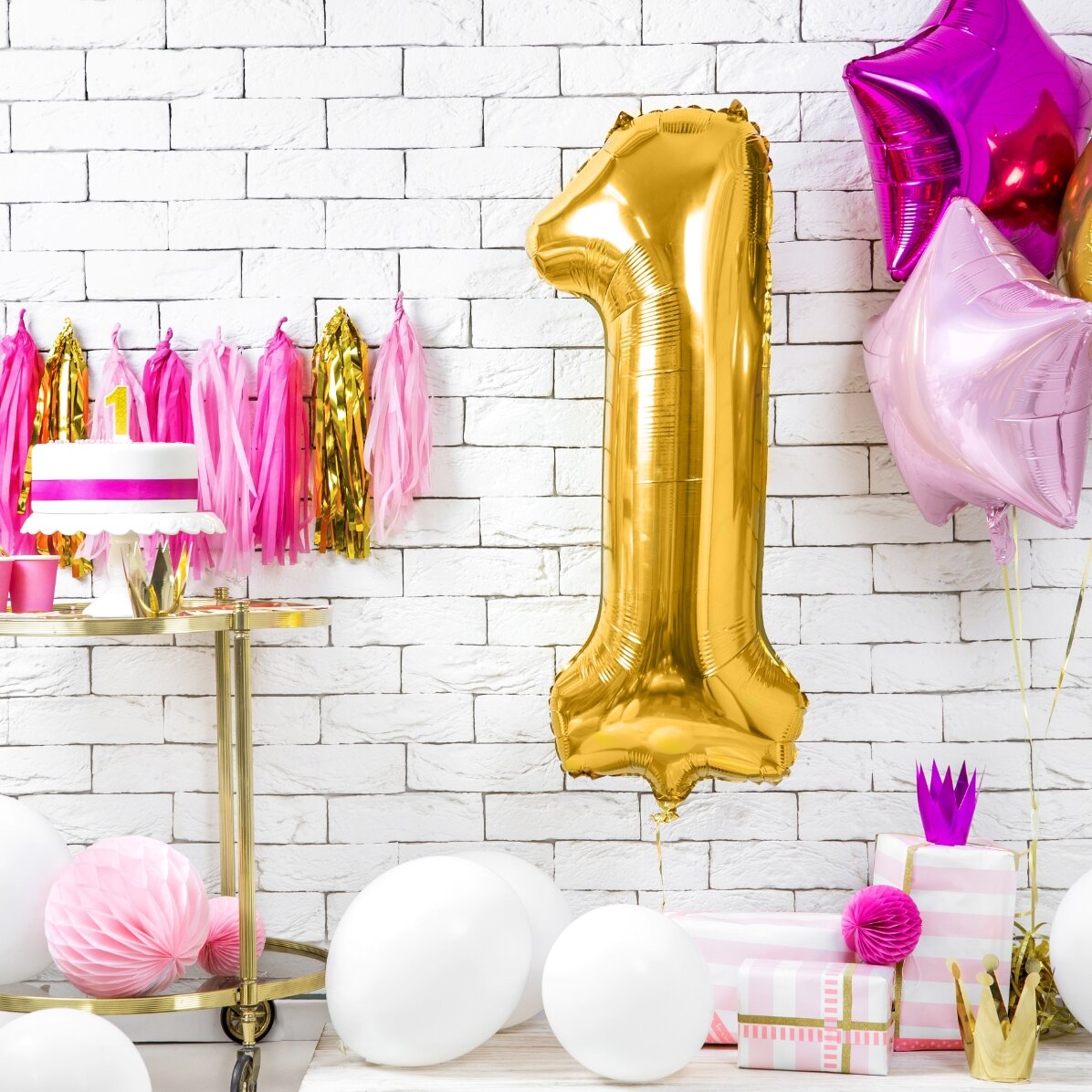 Balony – złote cyfry 86 cm