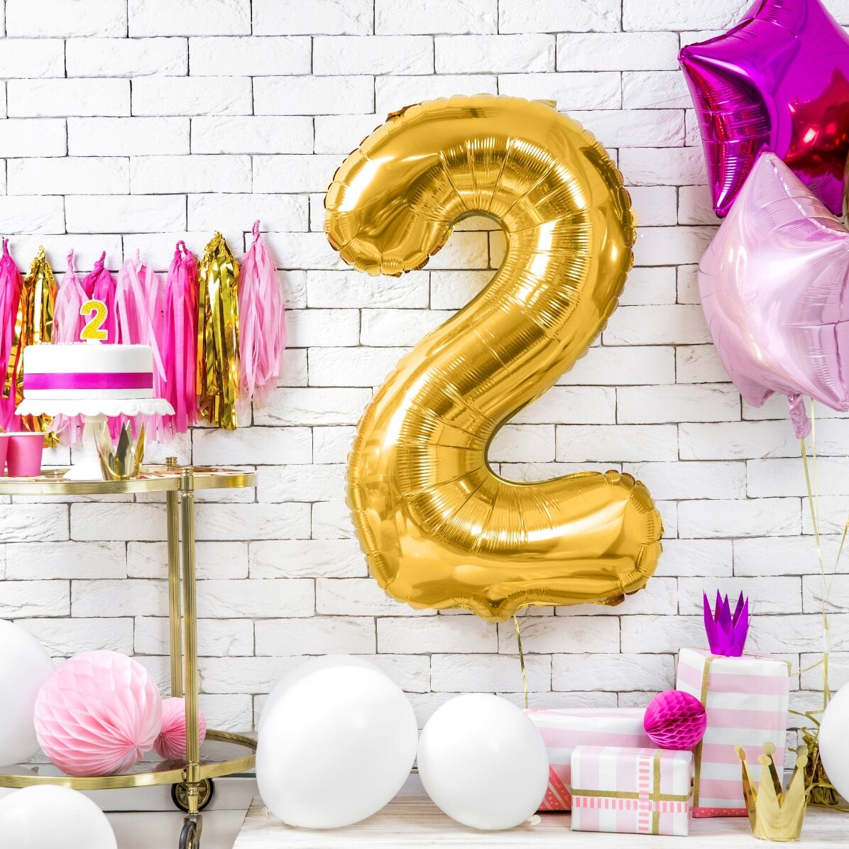 Balony – złote cyfry 86 cm
