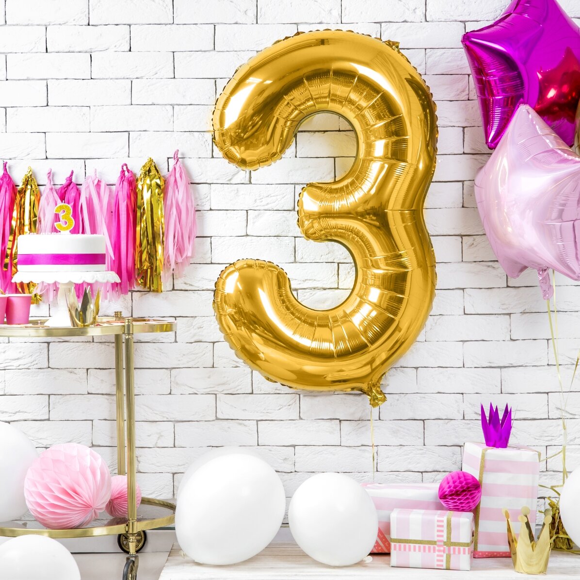 Balony – złote cyfry 86 cm