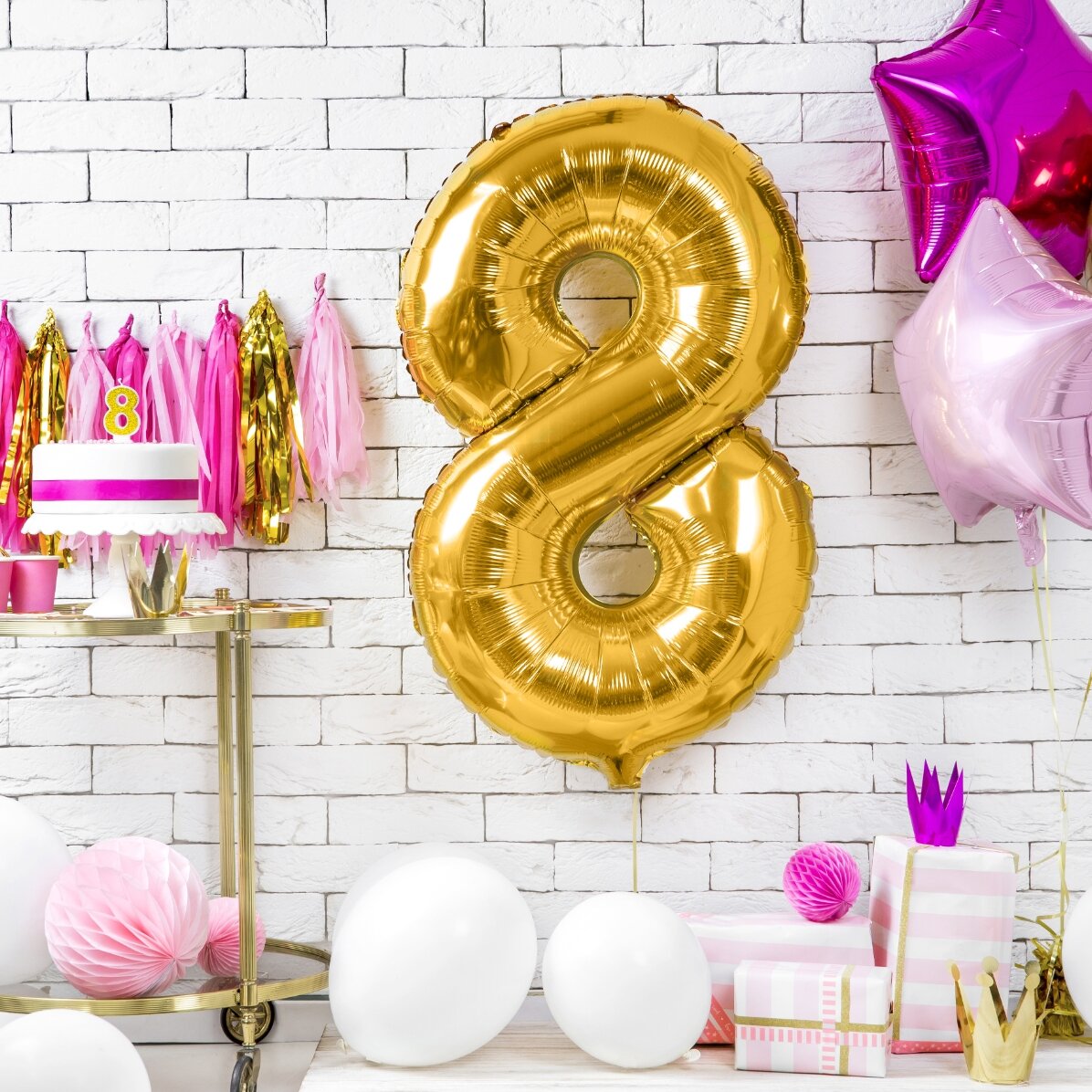 Balony – złote cyfry 86 cm