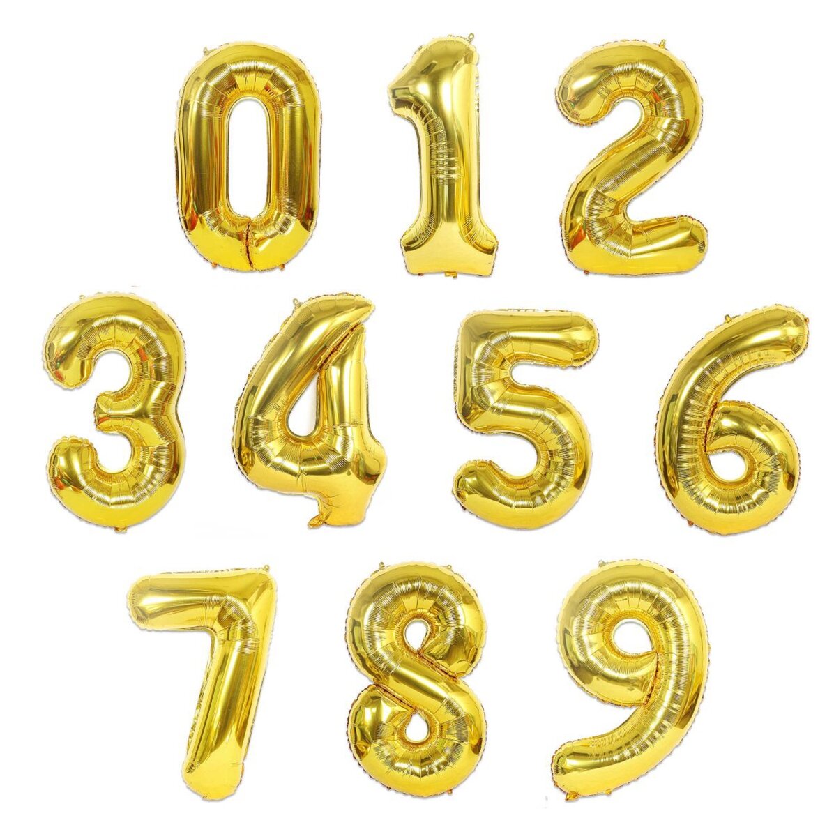 Balony – złote cyfry 35 cm