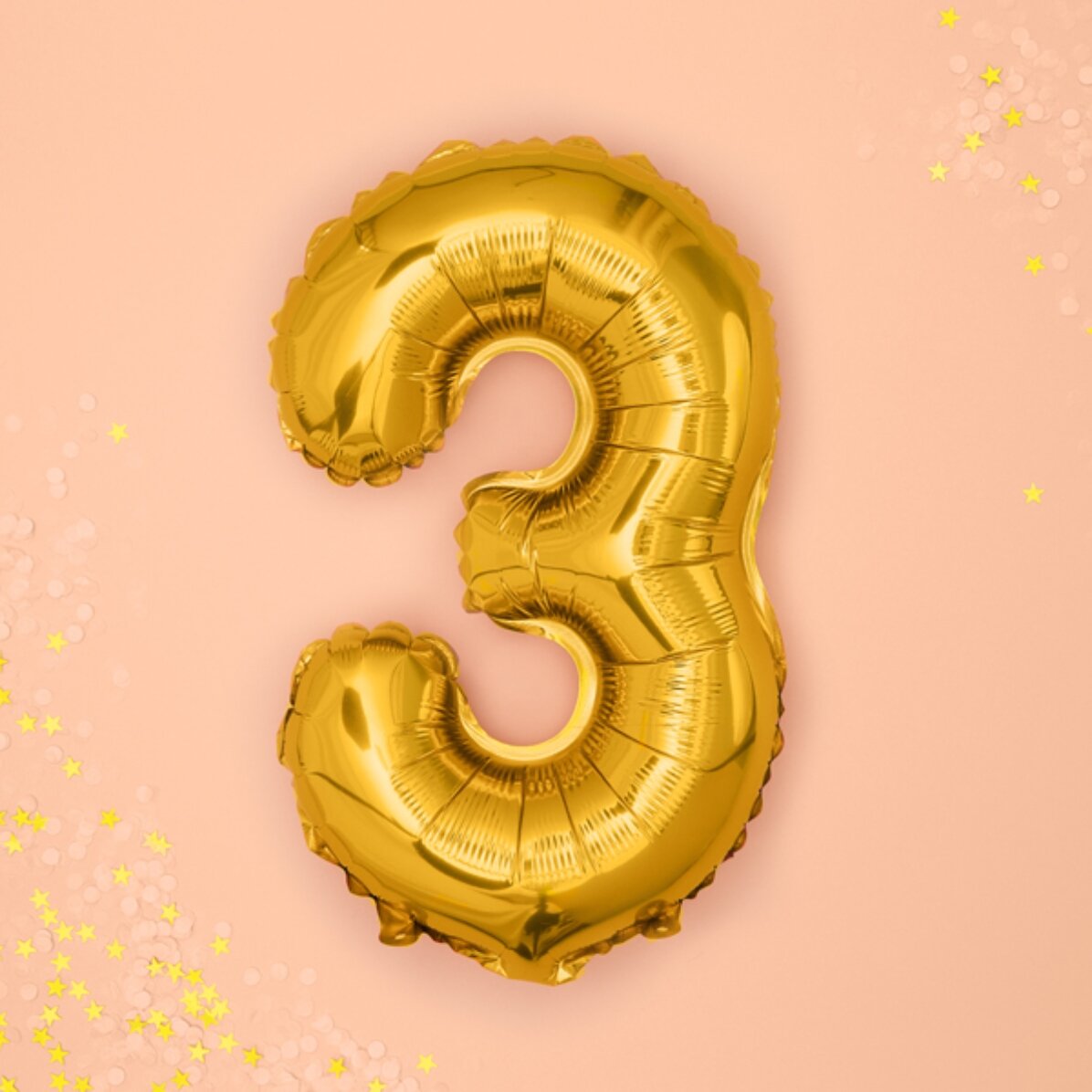 Balony – złote cyfry 35 cm