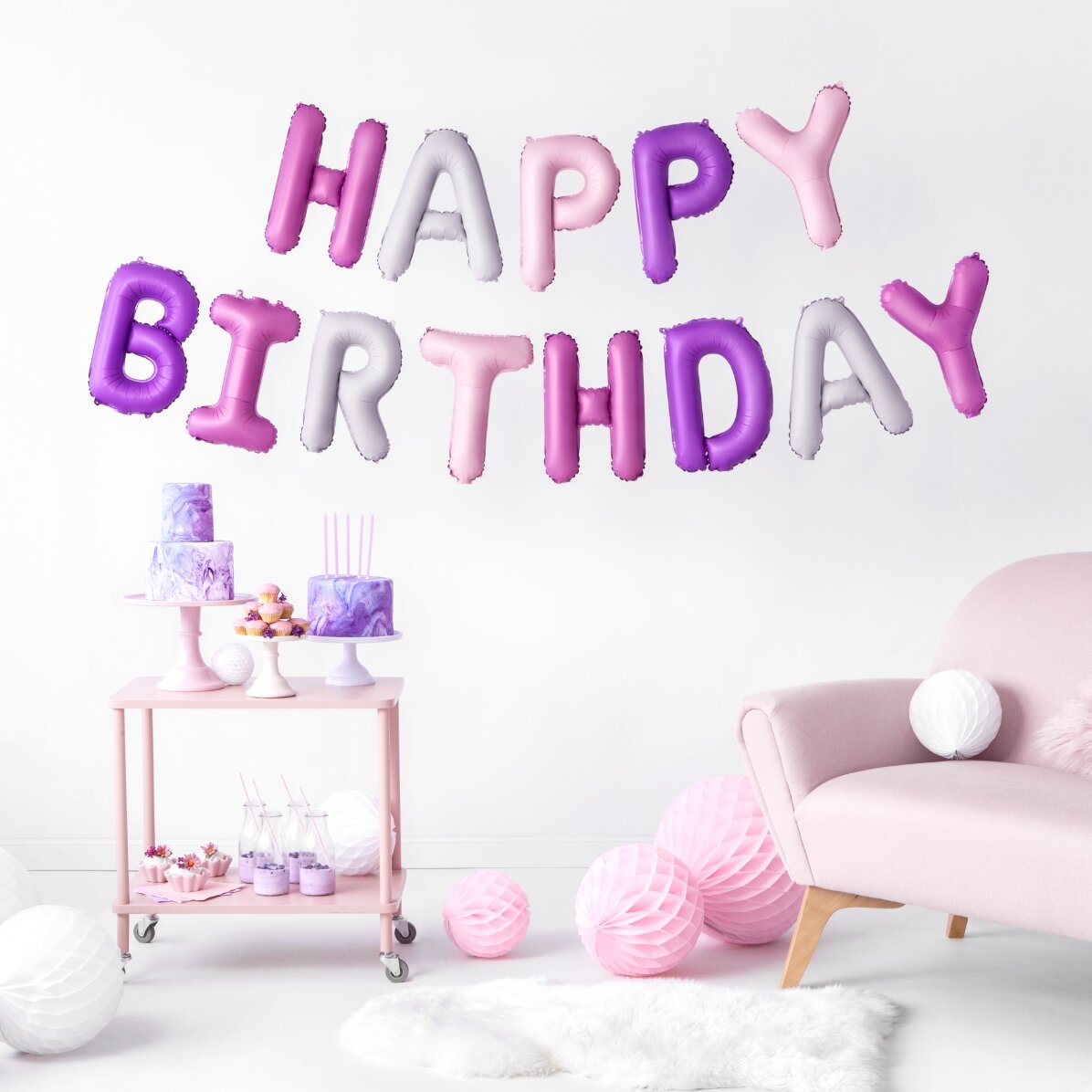 Zestaw balonów – Happy Birthday mix