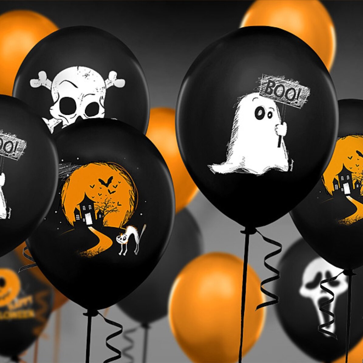 Zestaw 6 balonów na Halloween – Nawiedzony dom