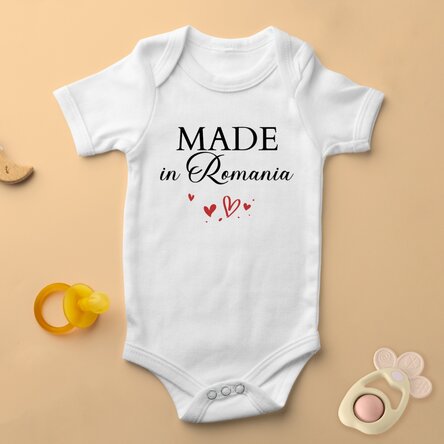 Personalised baby bodysuit with message - Made with love