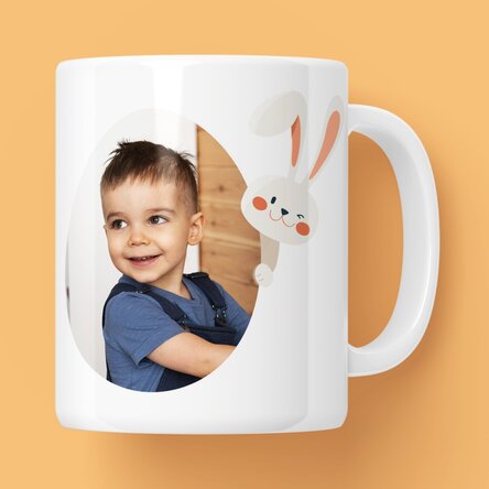 Personalised mug with name and photo - Bunny