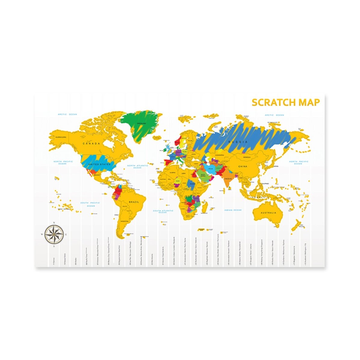Mapa świata do wycinania