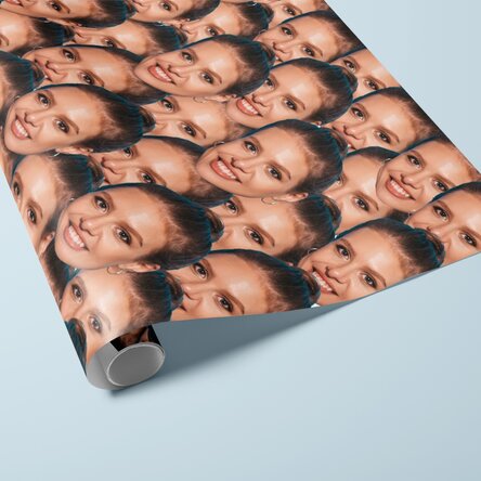 Personalised gift wrapping paper with a photo - Collage