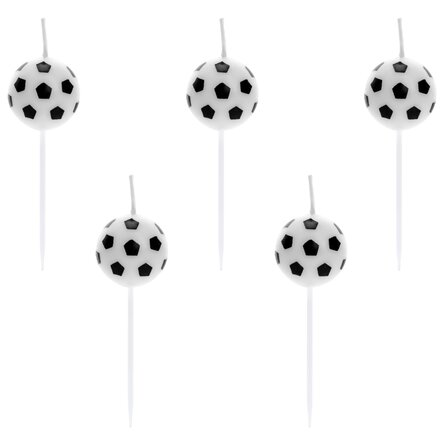Cake candles - 6 Footballs