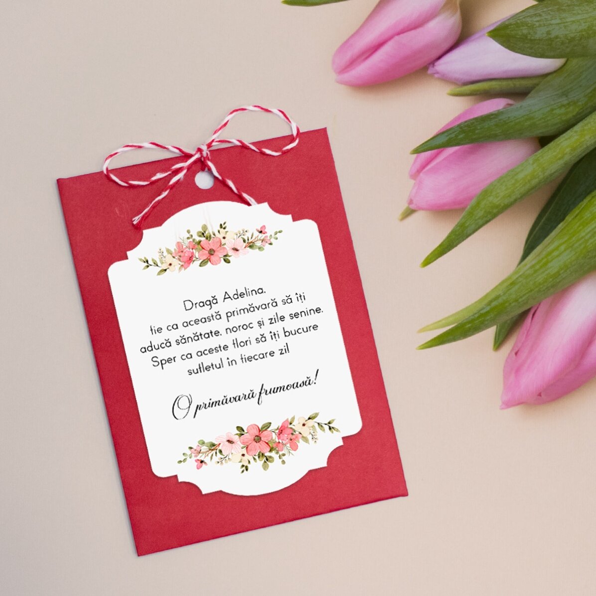 Spersonalizowany martisor do zasadzenia z napisem
