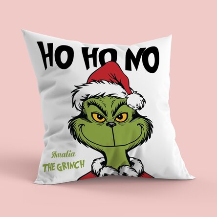 Personalised cushion with text - Grinch