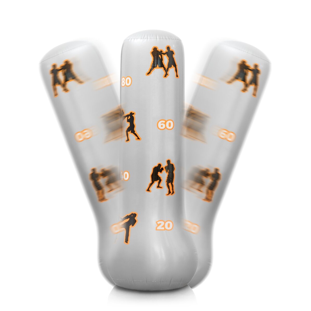 Inflatable boxing bag for children with stand
