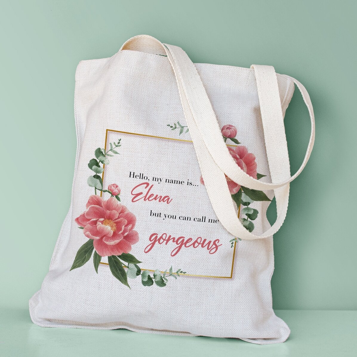 Personalised bag with text - Gorgeous