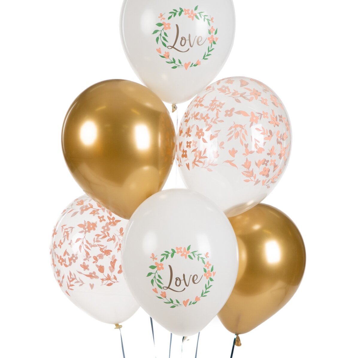 Zestaw 6 balonów w różnych wzorach – Love