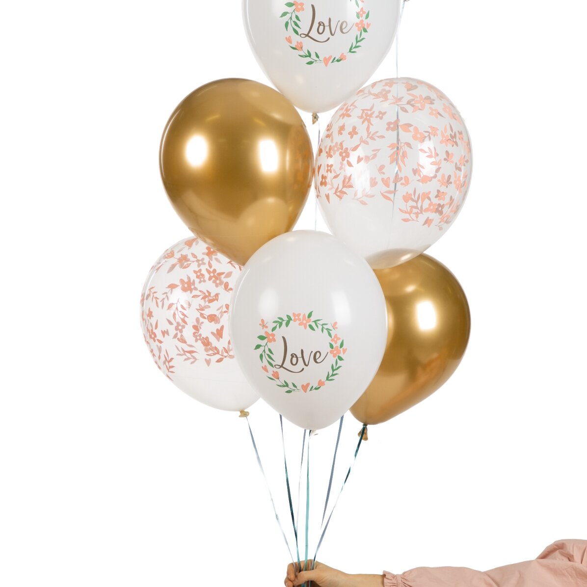 Zestaw 6 balonów w różnych wzorach – Love