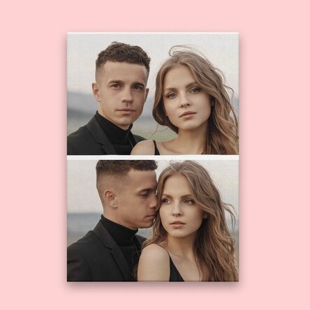 Personalised canvas print with 2 photos