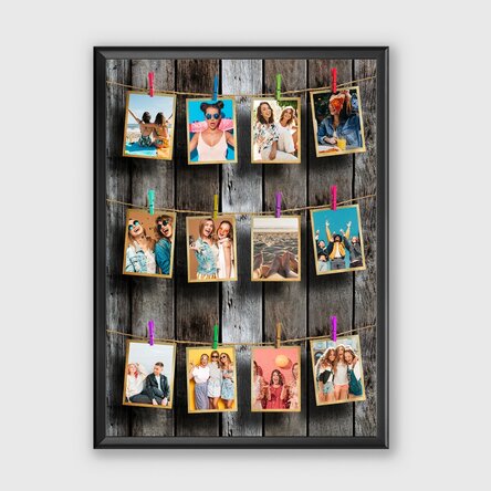 Personalised picture frame with 12 photos to put in the frame