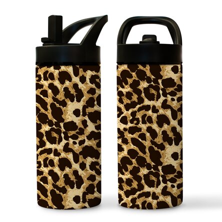 Thermos with handle and straw - Animal print collection