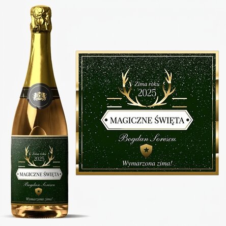 Wino musujące z indywidualnym napisem – Golden Antlers
