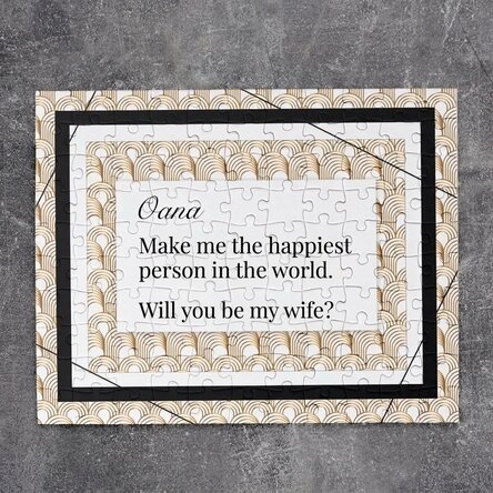 Personalised puzzle with text 24x19 cm - Hidden message