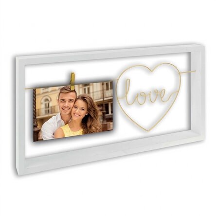 Love photo frame with one photo