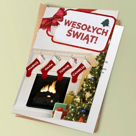 Spersonalizowana kartka świąteczna – Nasza rodzina