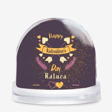 Personalised desk globe with photo and text - Valentine's Day
