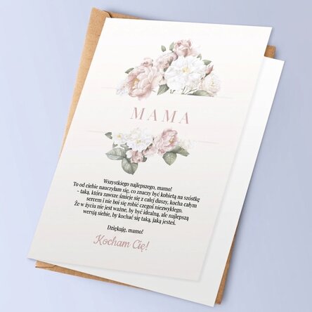 Spersonalizowana kartka z napisem – Dziękuję Ci, mamo!