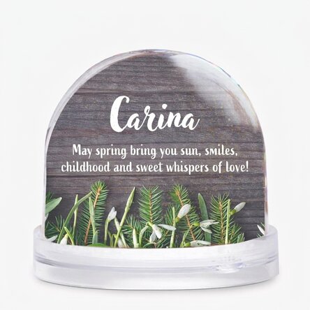 Personalised desk globe with photo and text - Whispers of Love