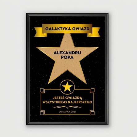 Spersonalizowany obraz z napisem – Galaktyka gwiazd