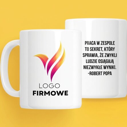 Spersonalizowany kubek z logo i napisem