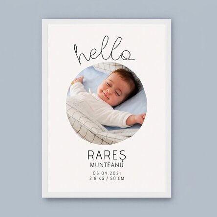 Spersonalizowany obrazek z napisem i zdjęciem – Hello to you