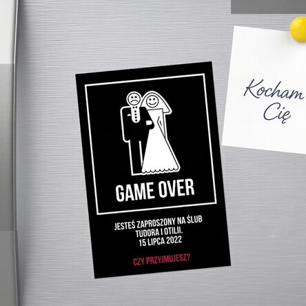 Spersonalizowany magnes 10 x 15 cm – Game over
