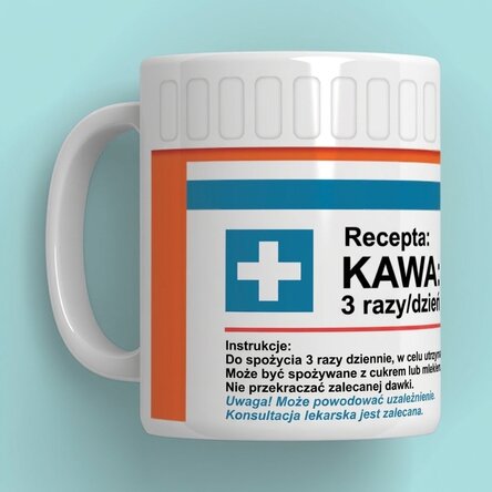 Spersonalizowany kubek z napisem – Prescriptie