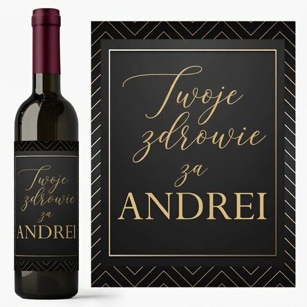 Wino z indywidualnym napisem – Na zdrowie!