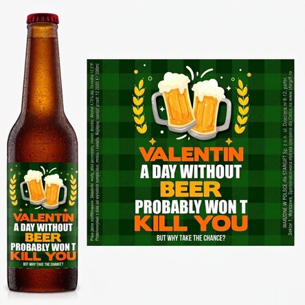 Piwo z indywidualnym napisem – Beer won't
