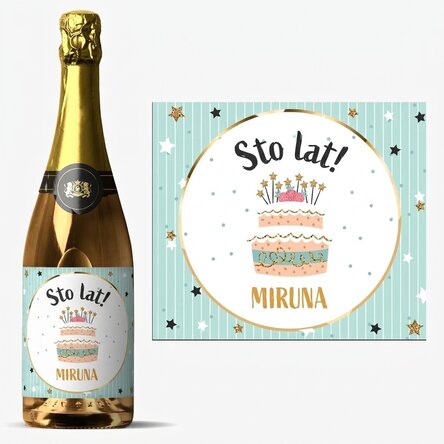 Spersonalizowane wino musujące na urodziny – Wszystkiego najlepszego z okazji urodzin!