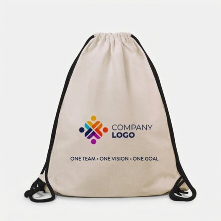Personalised rucksack with logo and text