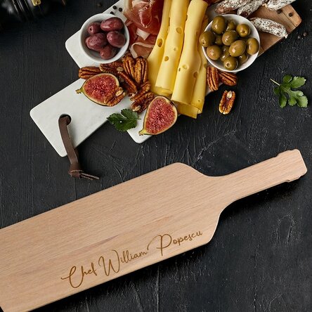 Krojalnica do serów w kształcie butelki z indywidualnym grawerunkiem