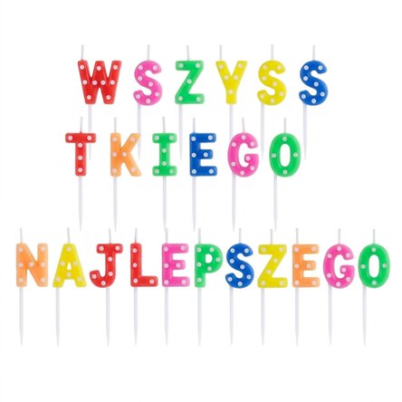 Świeczki do tortu – zestaw „Happy Birthday”