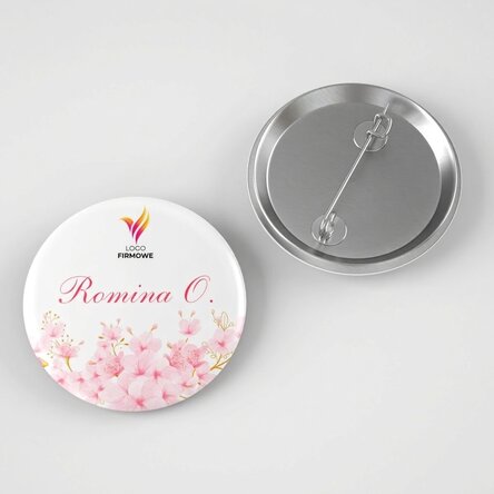 Spersonalizowana plakietka z logo i imieniem – Flowers