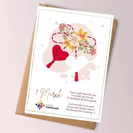 Personalised card with text and logo - Beautiful Spring