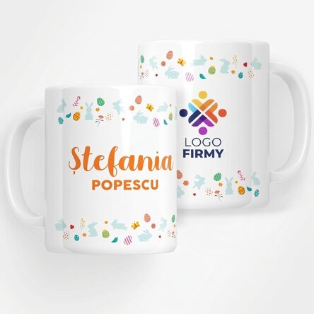Spersonalizowany kubek z imieniem i logo – Bunny