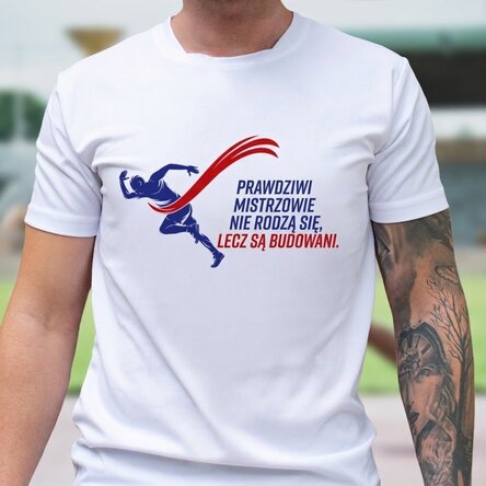 Spersonalizowana koszulka sportowa z napisem – Mistrzowie