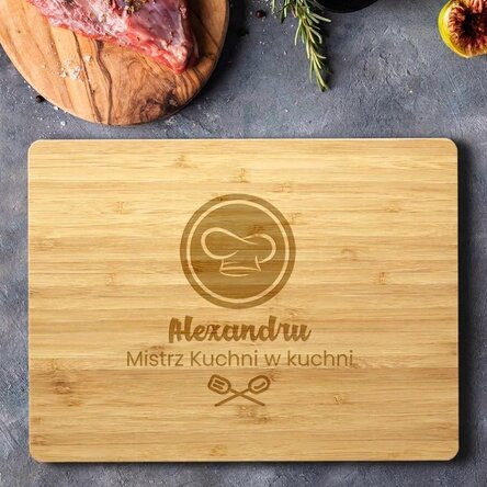 Spersonalizowana deska do krojenia z napisem – MasterChef w kuchni