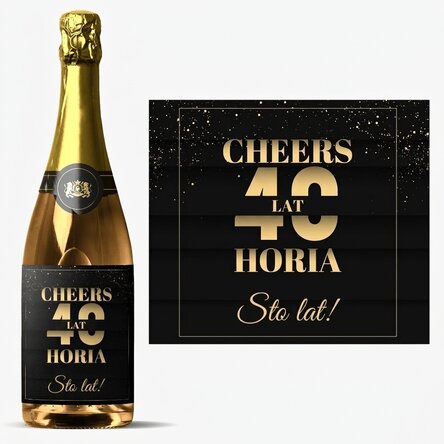 Wino musujące z indywidualnym napisem z okazji urodzin – Cheers to you