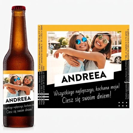 Piwo z indywidualnym nadrukiem ze zdjęciem i tekstem – Cheers