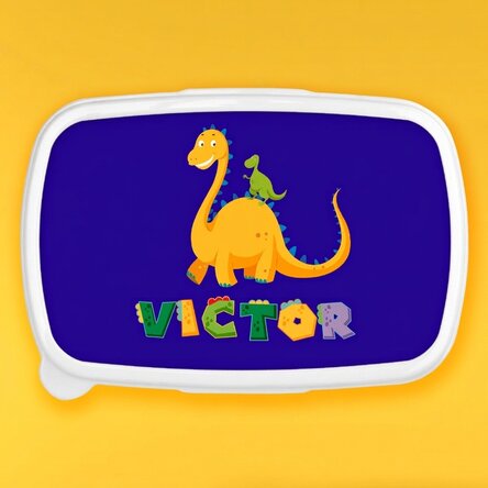Lunch box, personalised with name - Dino